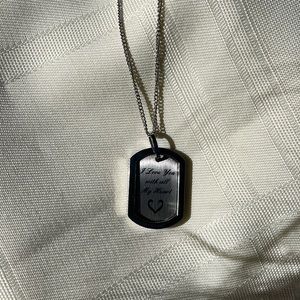 I Love You with All My Heart Pendant Stainless Steel Necklace